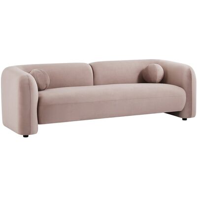 Vente-unique Sofa 3-Sitzer - Samt - Rosa - OVOTAS Vente-unique Sofa 3-Sitzer - Samt - Rosa - OVOTAS