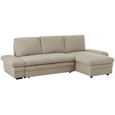 Vente-unique Ecksofa mit Schlaffunktion & Ecke wechselbar - Chenille-Stoff - Beige - SIVIARA Vente-unique Ecksofa mit Schlaffunktion & Ecke wechselbar - Chenille-Stoff - Beige - SIVIARA