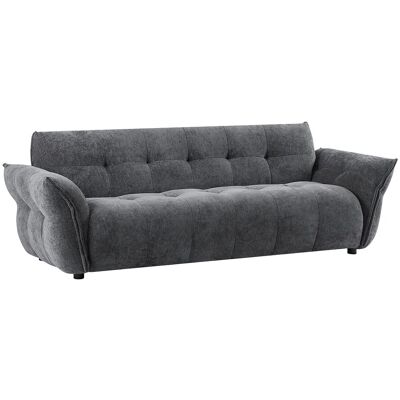 Vente-unique Sofa 3-Sitzer - melierter Stoff - Anthrazitgrau - NAPIZO Vente-unique Sofa 3-Sitzer - melierter Stoff - Anthrazitgrau - NAPIZO