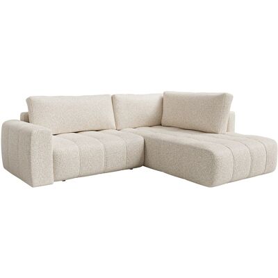 Vente-unique Ecksofa rechts - Stoff meliert - Beige - LORIONA Vente-unique Ecksofa rechts - Stoff meliert - Beige - LORIONA