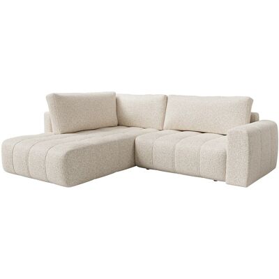 Vente-unique Ecksofa links - Stoff meliert - Beige - LORIONA Vente-unique Ecksofa links - Stoff meliert - Beige - LORIONA