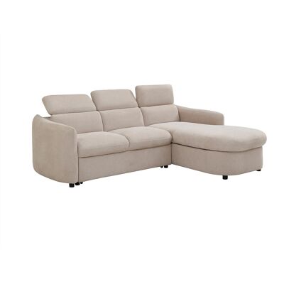 Vente-unique Ecksofa - Ecke rechts - Schlafsofa - Stoff - Beige - RAVIELA Vente-unique Ecksofa - Ecke rechts - Schlafsofa - Stoff - Beige - RAVIELA