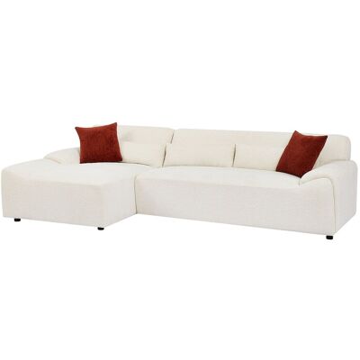 Vente-unique Ecksofa - Ecke links - Chenille-Stoff - Beige - OVILIO Vente-unique Ecksofa - Ecke links - Chenille-Stoff - Beige - OVILIO