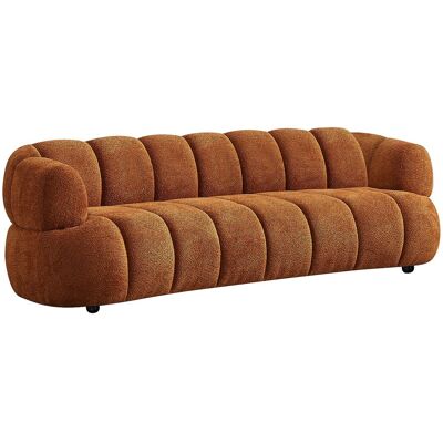 Vente-unique Sofa 3-Sitzer - Bouclé-Stoff - Terracotta - COLIANI Vente-unique Sofa 3-Sitzer - Bouclé-Stoff - Terracotta - COLIANI