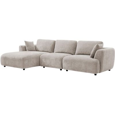 Vente-unique Ecksofa - Ecke links - Stoff - Beige - TINDRALO Vente-unique Ecksofa - Ecke links - Stoff - Beige - TINDRALO