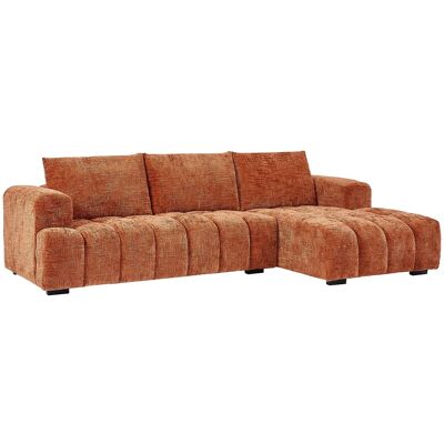 Vente-unique Ecksofa - Ecke rechts - Strukturstoff - Terracotta - BENOLA Vente-unique Ecksofa - Ecke rechts - Strukturstoff - Terracotta - BENOLA