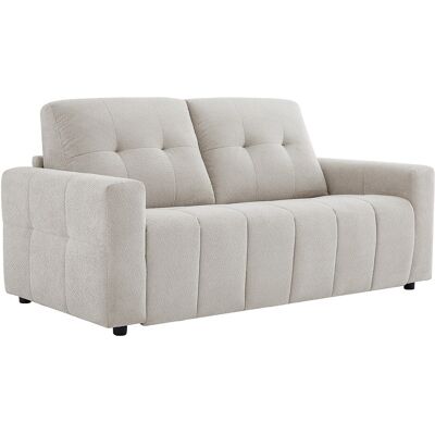 Vente-unique 3-Sitzer-Schlafsofa aus hellgrauem Chenillestoff ISISTIA Vente-unique 3-Sitzer-Schlafsofa aus hellgrauem Chenillestoff ISISTIA