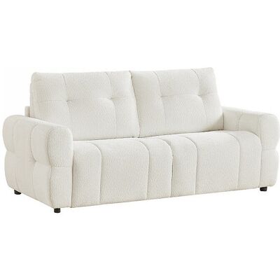 Vente-unique 3-Sitzer-Schlafsofa aus beigem Chenille-Stoff ECORIA Vente-unique 3-Sitzer-Schlafsofa aus beigem Chenille-Stoff ECORIA