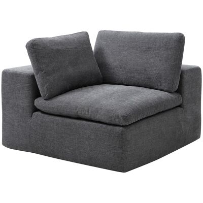 Vente-unique Eck-Sessel links - Stoff Anthrazitgrau - CORTOLINE Vente-unique Eck-Sessel links - Stoff Anthrazitgrau - CORTOLINE