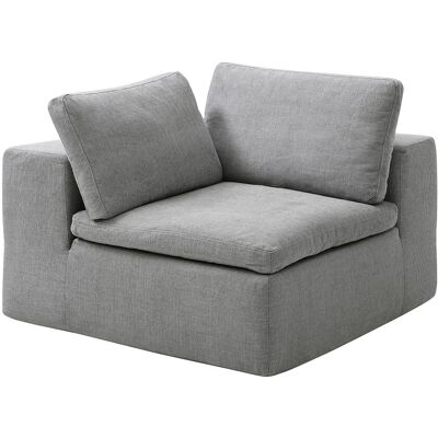 Vente-unique Eck-Sessel links - Stoff Grau - CORTOLINE Vente-unique Eck-Sessel links - Stoff Grau - CORTOLINE