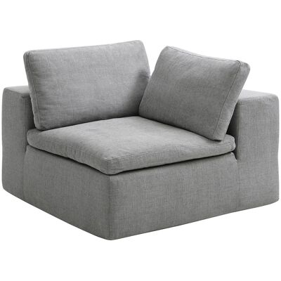 Vente-unique Eck-Sessel rechts - Stoff Grau - CORTOLINE Vente-unique Eck-Sessel rechts - Stoff Grau - CORTOLINE