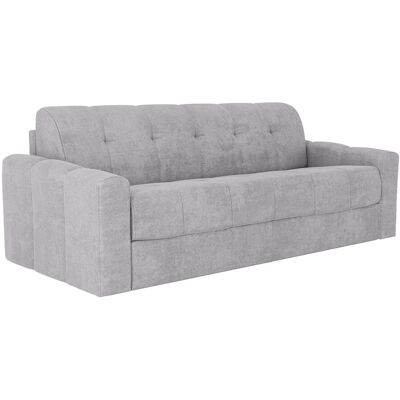 Vente-unique Schlafsofa mit Matratze 4-Sitzer - Strukturstoff - Hellgrau - Liegefläche 160 cm (breite Latten) - Matratze 22 cm mit Memory Schaum - DARIELO Vente-unique Schlafsofa mit Matratze 4-Sitzer - Strukturstoff - Hellgrau - Liegefläche 160 cm (breite Latten) - Matratze 22 cm mit Memory Schaum - DARIELO