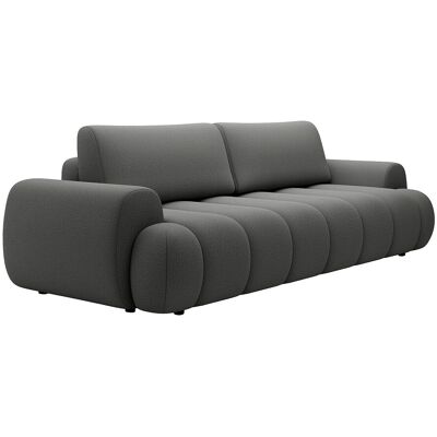 Vente-unique Sofa 4-Sitzer mit Schlaffunktion - Stoff - Grau - FRIDORA Vente-unique Sofa 4-Sitzer mit Schlaffunktion - Stoff - Grau - FRIDORA