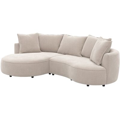 Vente-unique Ecksofa links - Chenille-Stoff - Taupe - CEPRANO von Maison Céphy Vente-unique Ecksofa links - Chenille-Stoff - Taupe - CEPRANO von Maison Céphy