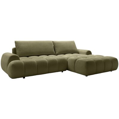 Vente-unique Ecksofa mit Schlaffunktion - Ecke rechts - Chenille - Grün - FARNETA Vente-unique Ecksofa mit Schlaffunktion - Ecke rechts - Chenille - Grün - FARNETA