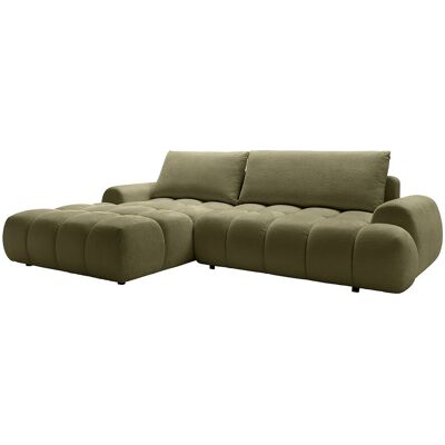 Vente-unique Ecksofa mit Schlaffunktion - Ecke links - Chenille - Grün - FARNETA Vente-unique Ecksofa mit Schlaffunktion - Ecke links - Chenille - Grün - FARNETA