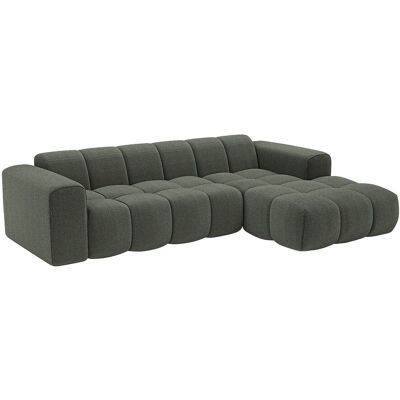 Vente-unique Ecksofa rechts - Chenille-Stoff - Grün - CALESO von Maison Céphy Vente-unique Ecksofa rechts - Chenille-Stoff - Grün - CALESO von Maison Céphy
