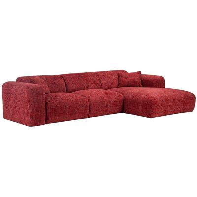 Vente-unique Großes Ecksofa - Ecke rechts - strukturierter Stoff - Rot - POGNI von Maison Céphy Vente-unique Großes Ecksofa - Ecke rechts - strukturierter Stoff - Rot - POGNI von Maison Céphy
