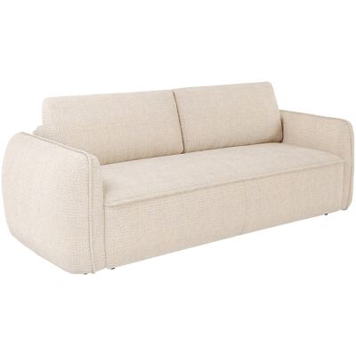 Vente-unique 3-Sitzer-Schlafsofa mit Express-Funktion – Chenille-Stoff Beige – Liegefläche 140 cm – Matratze 16 cm – SELIVO von Maison Céphy Vente-unique 3-Sitzer-Schlafsofa mit Express-Funktion – Chenille-Stoff Beige – Liegefläche 140 cm – Matratze 16 cm – SELIVO von Maison Céphy