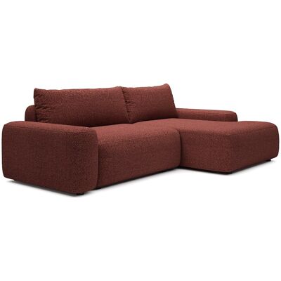 Vente-unique Ecksofa rechts mit Schlaffunktion - Chenille-Stoff - Bordeaux - DAVISO Vente-unique Ecksofa rechts mit Schlaffunktion - Chenille-Stoff - Bordeaux - DAVISO