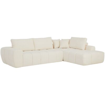 Vente-unique Ecksofa rechts aus strukturiertem Stoff Beige - LAVEZO Vente-unique Ecksofa rechts aus strukturiertem Stoff Beige - LAVEZO