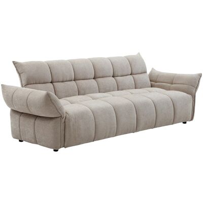 Vente-unique 3-Sitzer-Schlafsofa Clic-Clac – Chenille-Stoff – Beige – HAKEMO Vente-unique 3-Sitzer-Schlafsofa Clic-Clac – Chenille-Stoff – Beige – HAKEMO