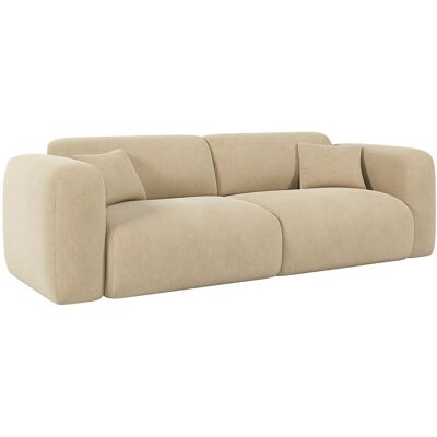 Vente-unique Sofa mit Schlaffunktion 4-Sitzer - Cordvelours, feine Rippung - Beige - POGNI von Maison Céphy Vente-unique Sofa mit Schlaffunktion 4-Sitzer - Cordvelours, feine Rippung - Beige - POGNI von Maison Céphy