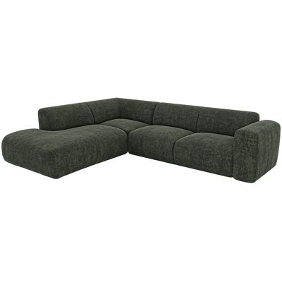 Vente-unique Großes Ecksofa – Ecke links – melierter Stoff – Grün – POGNI von Maison Céphy Vente-unique Großes Ecksofa – Ecke links – melierter Stoff – Grün – POGNI von Maison Céphy