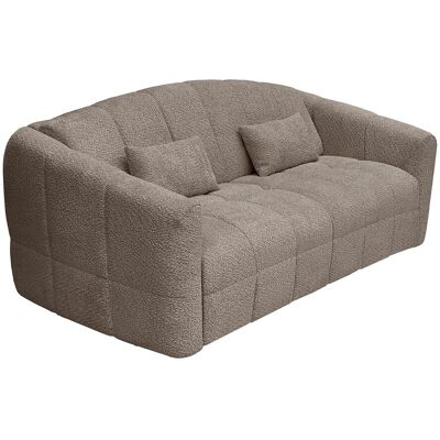 Vente-unique Sofa 4-Sitzer mit Schlaffunktion – Bouclé-Stoff – Taupe – Liegefläche 160 cm + Matratze 13 cm – RETUNA Vente-unique Sofa 4-Sitzer mit Schlaffunktion – Bouclé-Stoff – Taupe – Liegefläche 160 cm + Matratze 13 cm – RETUNA