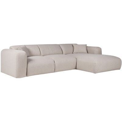 Vente-unique Ecksofa mit Express-Schlaffunktion - Ecke rechts - Melierter Stoff - Beige - POGNI Vente-unique Ecksofa mit Express-Schlaffunktion - Ecke rechts - Melierter Stoff - Beige - POGNI