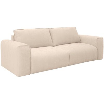Vente-unique 3-Sitzer Schlafsofa Express in beigem Stoff – Liegefläche 140 cm, Matratze 16 cm POGLO Vente-unique 3-Sitzer Schlafsofa Express in beigem Stoff – Liegefläche 140 cm, Matratze 16 cm POGLO