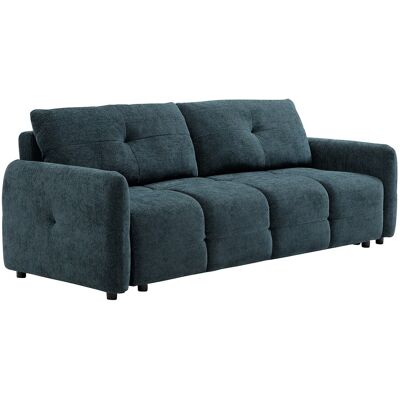 Vente-unique 3-Sitzer Schlafsofa aus strukturiertem Stoff in Petrolblau ZAREMI Vente-unique 3-Sitzer Schlafsofa aus strukturiertem Stoff in Petrolblau ZAREMI
