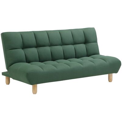 Vente-unique 3-Sitzer Schlafsofa Klappsofa - Stoff - Grün - ESTEBAN Vente-unique 3-Sitzer Schlafsofa Klappsofa - Stoff - Grün - ESTEBAN