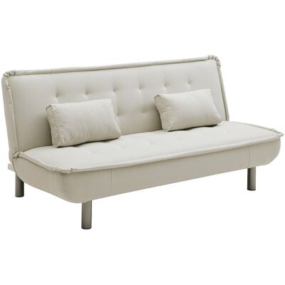 Vente-unique Schlafsofa 3-Sitzer Klappsofa - Stoff - Beige - MISHAN Vente-unique Schlafsofa 3-Sitzer Klappsofa - Stoff - Beige - MISHAN