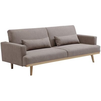 Vente-unique Schlafsofa Klappsofa 3-Sitzer - Stoff - Taupe - ESME Vente-unique Schlafsofa Klappsofa 3-Sitzer - Stoff - Taupe - ESME