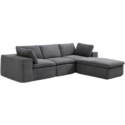 Vente-unique Ecksofa - beliebig kombinierbar - Stoff Anthrazitgrau - CORTOLINE Vente-unique Ecksofa - beliebig kombinierbar - Stoff Anthrazitgrau - CORTOLINE