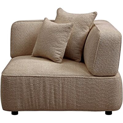 Vente-unique Ecksessel aus Bouclé-Stoff in Taupe LELACO Vente-unique Ecksessel aus Bouclé-Stoff in Taupe LELACO