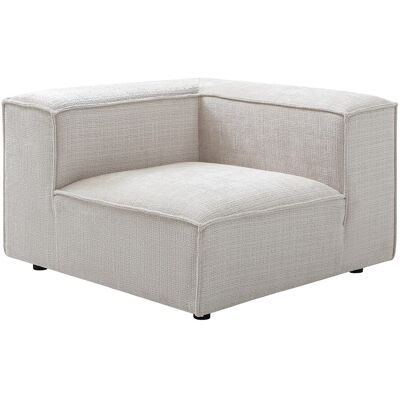 Vente-unique Ecksessel aus beigem Chenillestoff RUZOLO Vente-unique Ecksessel aus beigem Chenillestoff RUZOLO