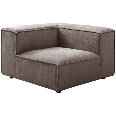 Vente-unique Ecksessel aus Chenille-Stoff in Taupe RUZOLO Vente-unique Ecksessel aus Chenille-Stoff in Taupe RUZOLO