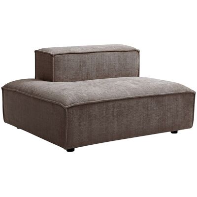Vente-unique Linke Récamiere aus Taupe Chenillestoff RUZOLO Vente-unique Linke Récamiere aus Taupe Chenillestoff RUZOLO