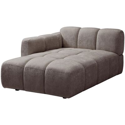 Vente-unique Linke Récamiere aus strukturiertem Stoff in Taupe CARLIVI Vente-unique Linke Récamiere aus strukturiertem Stoff in Taupe CARLIVI