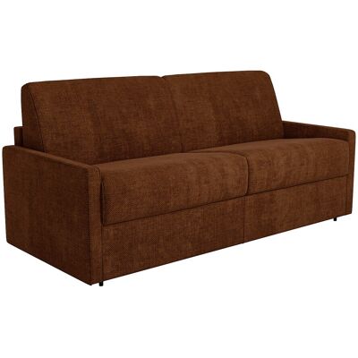Vente-unique 2-Sitzer-Schlafsofa Express - Stoff Terracotta - Liegefläche 120 cm - Matratze 22 cm Memory-Schaum - CALIFE Vente-unique 2-Sitzer-Schlafsofa Express - Stoff Terracotta - Liegefläche 120 cm - Matratze 22 cm Memory-Schaum - CALIFE