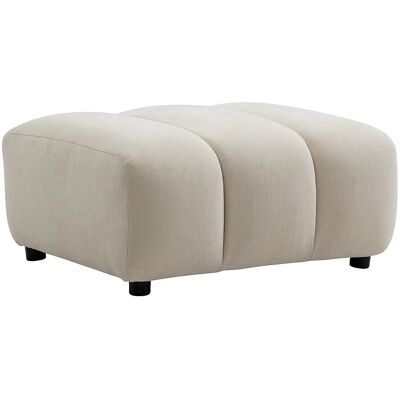 Vente-unique Hocker aus Strukturstoff in Beige JUTINI Vente-unique Hocker aus Strukturstoff in Beige JUTINI
