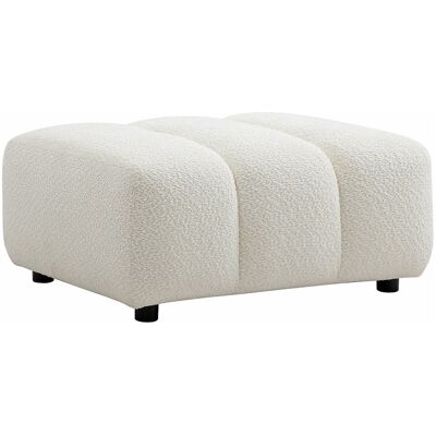 Vente-unique Hocker aus Boucléstoff in Off-White JUTINI Vente-unique Hocker aus Boucléstoff in Off-White JUTINI