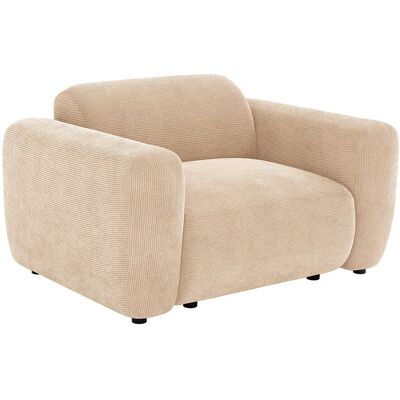 Vente-unique Sessel aus Feincord in Beige von Maison Céphy POGNI Vente-unique Sessel aus Feincord in Beige von Maison Céphy POGNI