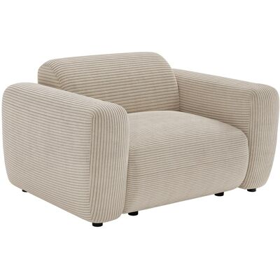 Vente-unique Sessel aus beigem Cord-Samt POGNI von Maison Céphy Vente-unique Sessel aus beigem Cord-Samt POGNI von Maison Céphy