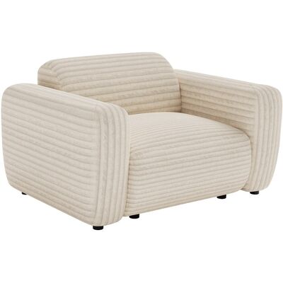 Vente-unique Sessel aus grobem Breitcord-Samt in Beige POGNI von Maison Céphy Vente-unique Sessel aus grobem Breitcord-Samt in Beige POGNI von Maison Céphy