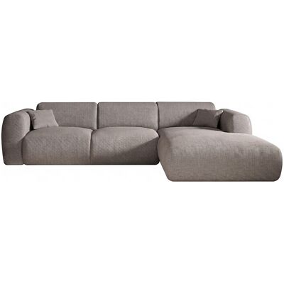 Vente-unique Großes rechtes Ecksofa aus grauem Stoff POGNI von Maison Céphy Vente-unique Großes rechtes Ecksofa aus grauem Stoff POGNI von Maison Céphy