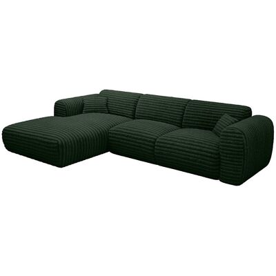 Vente-unique Großes Ecksofa links aus grobem Cord-Samt in Grün POGNI von Maison Céphy Vente-unique Großes Ecksofa links aus grobem Cord-Samt in Grün POGNI von Maison Céphy