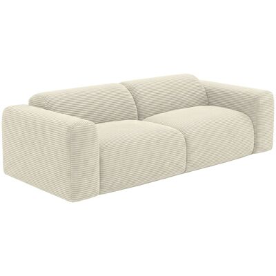 Vente-unique Schlafsofa für 4 Personen aus Cord-Samt in Beige von Maison Céphy POGNI Vente-unique Schlafsofa für 4 Personen aus Cord-Samt in Beige von Maison Céphy POGNI